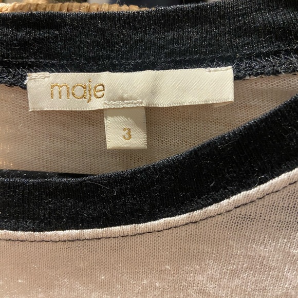 Maje baseball inspired linen long sleeve - Picture 2 of 2
